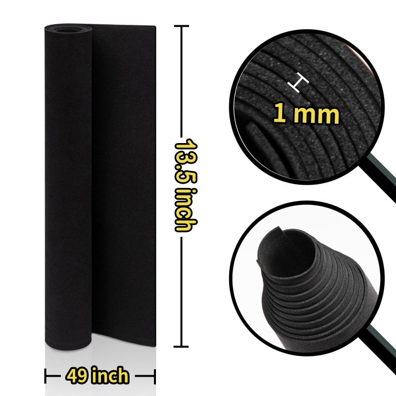 MEARCOOH 2-Pack Black Eva Foam Cosplay Sheets roll, Premium eva Craft Foam 1mm Thick, 13.5"" x 49"", High Density 86kg/m3 for Cosplay Costume, Crafts, DIY Projects by MEARCOOH - Image 2